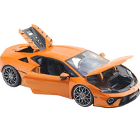 Thumbnail for Orange Maisto 1:18 Lamborghini Temerario with doors, front trunk, and engine hatch open