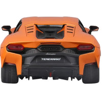 Thumbnail for Direct rear view of Maisto 1:18 scale Lamborghini Temerario displaying rear diffuser and exhaust
