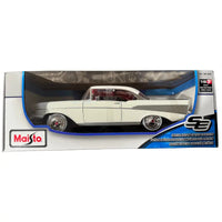 Thumbnail for Maisto 1:18 1957 Chevrolet Bel Air Coupe diecast model in original packaging