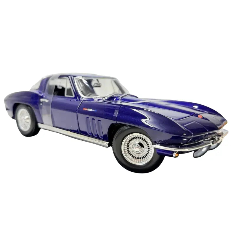 Maisto 1:18 1965 Chevrolet Corvette diecast model front low angle view