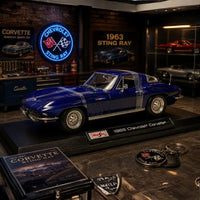 Thumbnail for Maisto 1:18 1965 Chevrolet Corvette diecast model lifestyle garage display