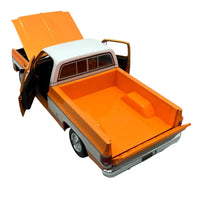 Thumbnail for Rear cargo bed view of Maisto 1:18 1974 Chevrolet C10 Cheyenne Super diecast pickup truck