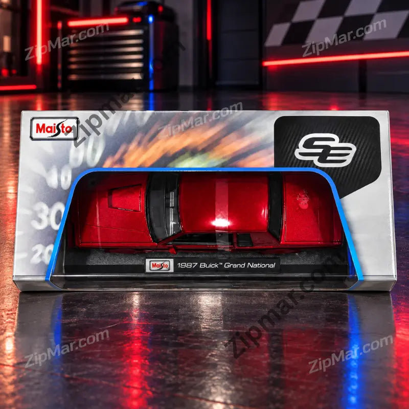 Maisto Special Edition window box showing red 1987 Buick Grand National diecast model