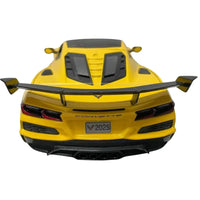 Thumbnail for Maisto 2025 Chevrolet Corvette ZR1 yellow diecast 1:18 rear view Corvette badge 2025 plate