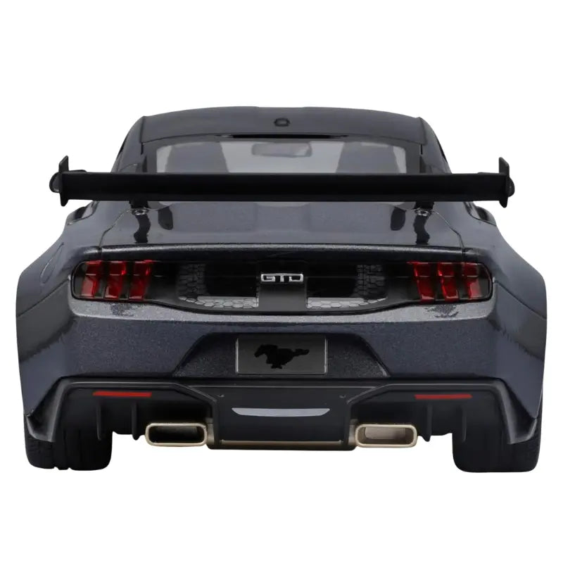 Maisto 2025 Ford Mustang GTD gray diecast 1:18 rear view GTD badge spoiler exhaust