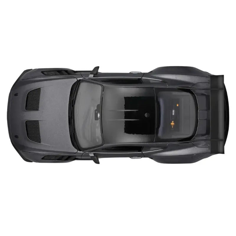 Maisto 2025 Ford Mustang GTD gray diecast 1:18 top down view roofline spoiler