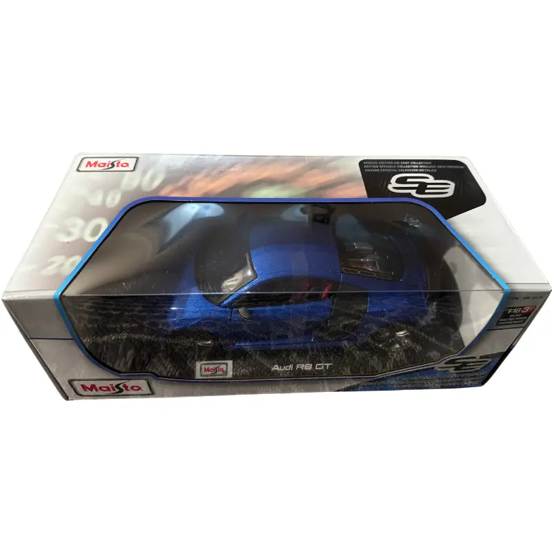 Maisto 1:18 Audi R8 GT diecast model in original packaging front view