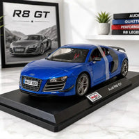 Thumbnail for Maisto 1:18 Audi R8 GT diecast model lifestyle display with branding
