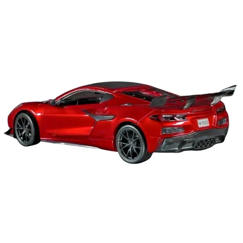Corvette ZR1 Coupe red 1:18 diecast car rear three quarter view