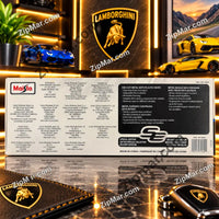 Thumbnail for Back of Maisto Lamborghini Lambo V12 Vision Gran Turismo box with features list, barcode and Made in China label