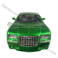 Thumbnail for Maisto 2005 Chrysler HEMI 300C 1:18 green diecast model, front view with chrome mesh grille and headlights