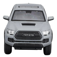 Thumbnail for Front view of Maisto 2023 Toyota Tacoma TRD Pro 1:27 diecast truck in gray