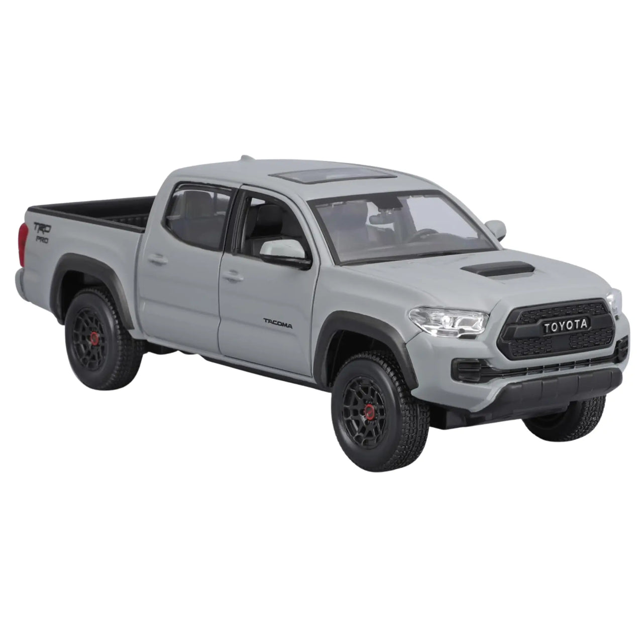 Three quarter front view of Maisto 2023 Toyota Tacoma TRD Pro diecast model