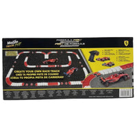 Thumbnail for Back packaging view of Maisto Tech R/C track set highlighting the 48-piece modular race track layout and controller features