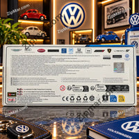 Thumbnail for Back of Maisto Special Edition box with licensing text, Volkswagen official licensed product label and safety warnings