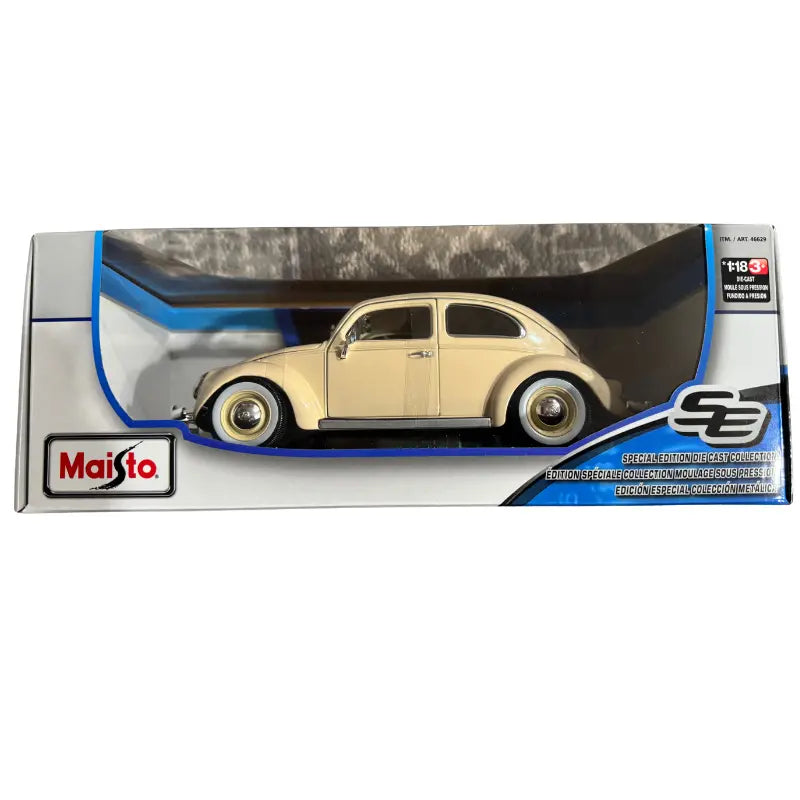 Maisto 1:18 Volkswagen Käfer Beetle 1955 diecast model box front view