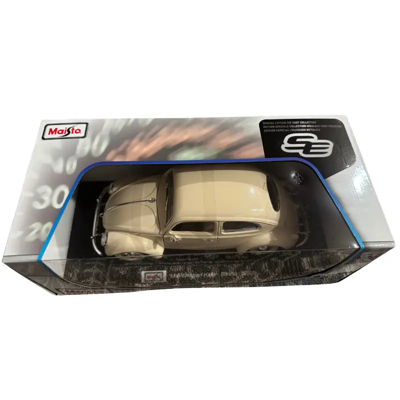 Maisto 1:18 Volkswagen Käfer Beetle 1955 diecast model box top angle view