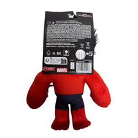 Thumbnail for Marvel Red Hulk plush by Mattel back view showing Captain America Brave New World hang tag and Marvel licensing