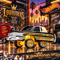 Thumbnail for MGA Cartuned Lowriders 1985 Cadillac Fleetwood Coupe front angle with chrome grille”