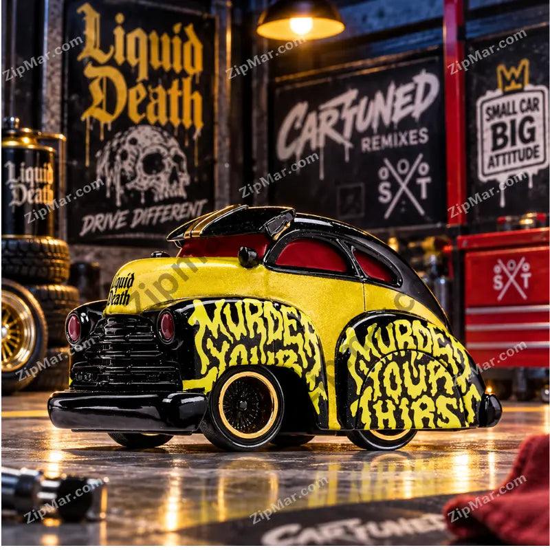 MGA Cartuned Remixes Liquid Death 1947 Chevy Fleetline front angle with black grille”