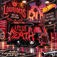 Thumbnail for MGA Cartuned Remixes Liquid Death 1954 Grumman Step Van rear side view with red lettering”