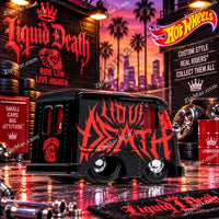 Thumbnail for MGA Cartuned Remixes Liquid Death 1954 Grumman Step Van side profile with custom red graphics”