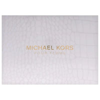 Thumbnail for Michael Kors Pour Femme premium white crocodile embossed gift box with gold foil branding close-up