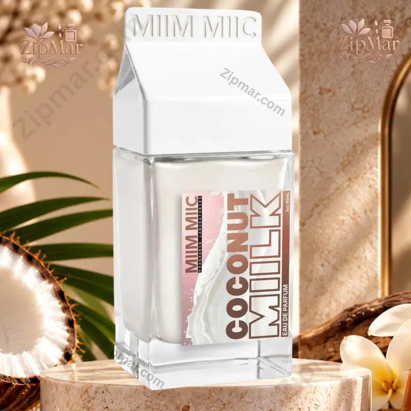 MIIM MIIC Coconut Milk Eau de Parfum full bottle view with coconut florals