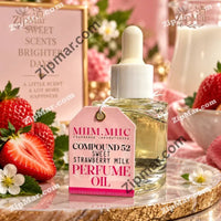 Thumbnail for MIIM.MIIC Compound 52 Sweet Strawberry Milk perfume oil glass dropper bottle with pink hang tag