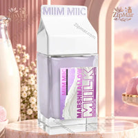 Thumbnail for MIIM MIIC Marshmallow Miilk Eau de Parfum 90 mL milk carton bottle with purple label front view with marshmallows and milk