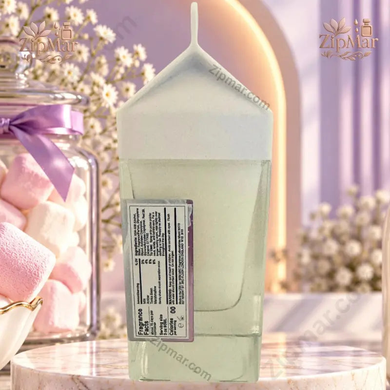 Back of MIIM MIIC Marshmallow Miilk Eau de Parfum showing Fragrance Facts label panel — styled like nutrition facts
