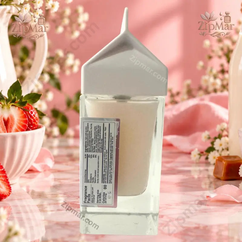 MIIM MIIC Strawberry Milk EDP back label showing Fragrance Facts with strawberry and warm creamer notes