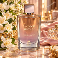 Thumbnail for Milestone Golden Jasmine Elixir Parfum clear glass bottle with a gold collar and square cap