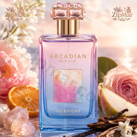Thumbnail for Milestone Perfumes Arcadian Mirage pink to blue ombre bottle with crystal cap
