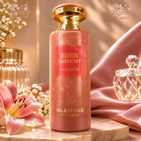 Thumbnail for Milestone Perfumes Eden Harmony Eau de Parfum 3.4 fl oz round pink bottle with red label and gold collar