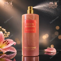 Thumbnail for Milestone Perfumes Eden Harmony Eau de Parfum 100 mL pink bottle with gold spray pump misting