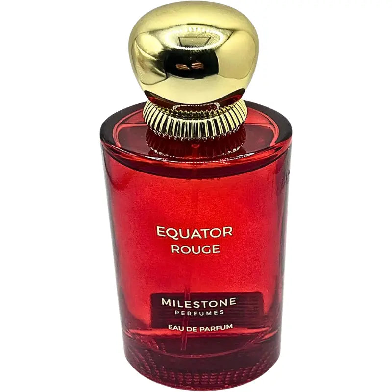 Milestone Perfumes Equator Rouge Eau De Parfum 3.4 fl oz red glass bottle with gold cap