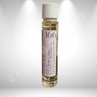 Thumbnail for Small bottle with a label featuring the number 166 on a white background