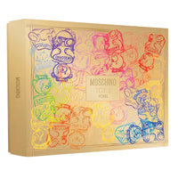 Thumbnail for Moschino Toy 2 Pearl premium gold gift box with multicolor embossed teddy bear artwork