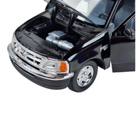 Thumbnail for Close up of Motormax Ford F150 diecast truck engine bay and front end