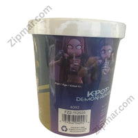 Thumbnail for Netflix K-POP Demon Hunters Zoey 100-piece puzzle cup back panel Mira and Umi character artwork UPC barcode 079346040926 item 4092 Age 6 plus Made in China trilingual English French Spanish product details