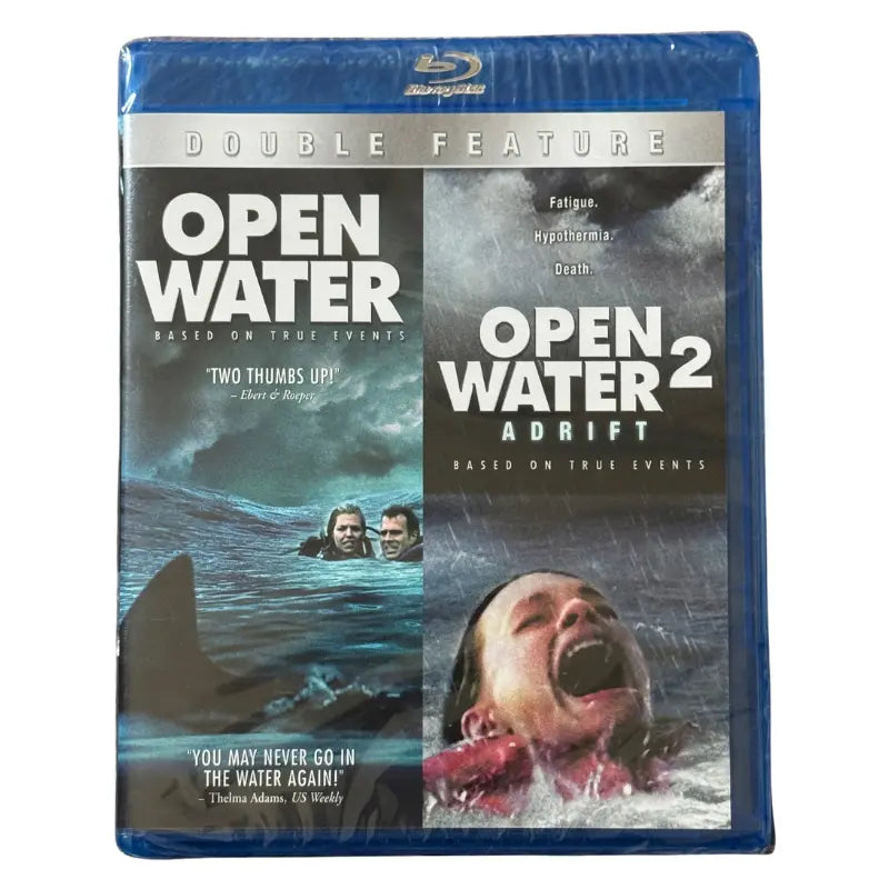 Open Water and Open Water 2 Adrift double feature Blu-ray front cover, sealed