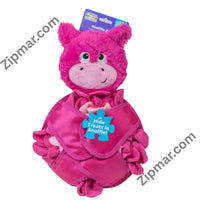 Thumbnail for Pink Outward Hound Snuffle Pals Pig dog toy with hang tag and Hide Treats in Snuffle tag