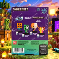 Thumbnail for Paladone Minecraft Icon Lights Skeleton Axolotl back of box showing full collection 001 002 003 004