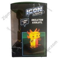 Thumbnail for Paladone Minecraft Skeleton Axolotl Icon Light 004 front of box with LED figure lit up white background