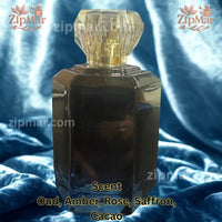 Thumbnail for Hexagonal bottle of Parfums Diane Castel Folie Oud EDP showing fragrance notes breakdown