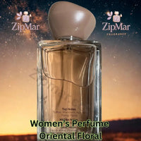 Thumbnail for Parfums Terre Paris Elixir Orientale Eau de Parfum bottle with fragrance notes label showing toffee, mandarin, apple and ylang ylang