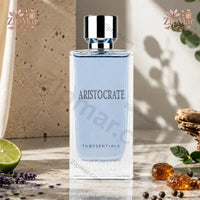 Thumbnail for Rear view showing glass clarity of Paris Bleu Aristocrate bottle set against aromatic herbs and citrus