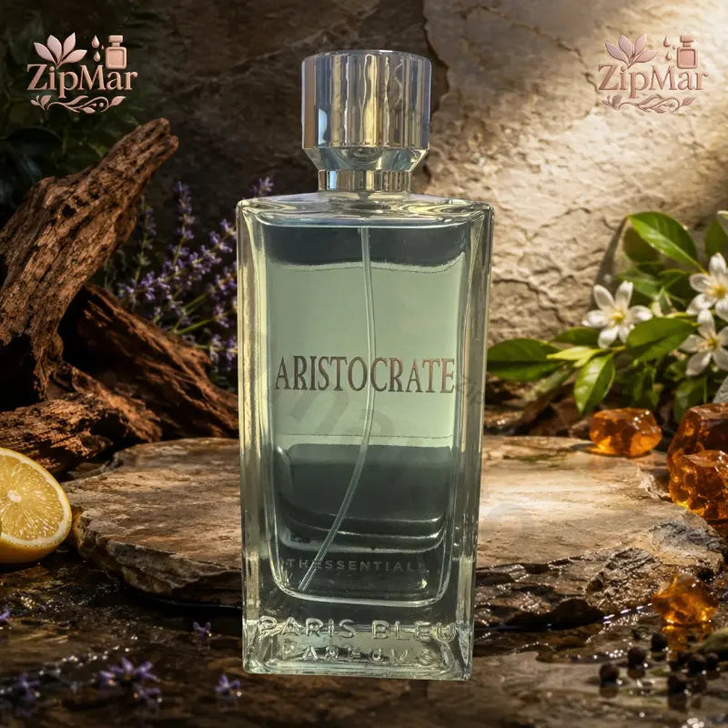 Bottom glass view showing official product label, reference code 100312, and Made in France details