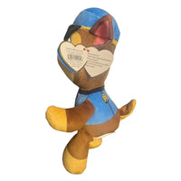 Thumbnail for PAW Patrol Chase Ty plush toy side view with official Ty heart hang tag and barcode visible